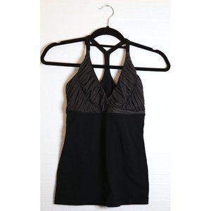 Lululemon Black Puckered Racerback Tank Top Size 6